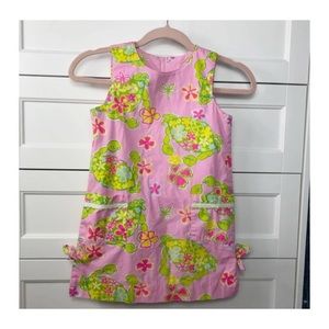 LILLY PULITZER | girls pink  crab shift dress (6X)